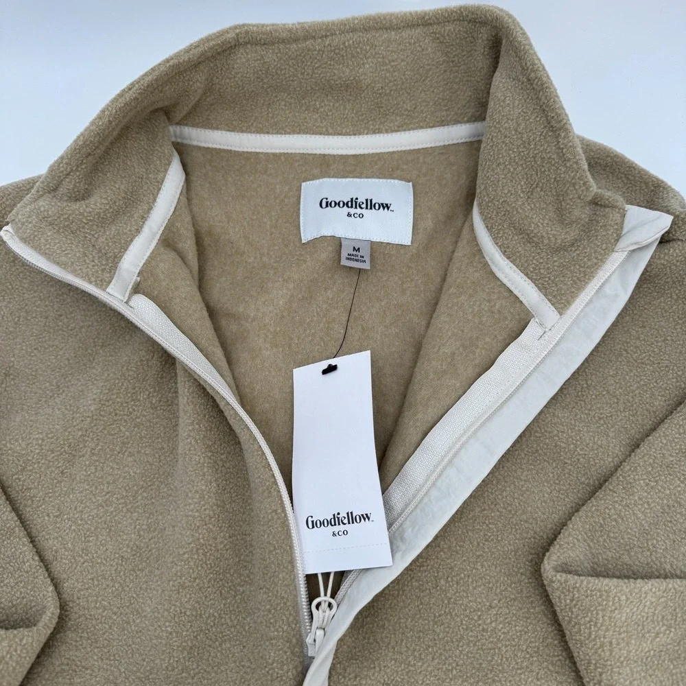 Goodfellow And Co Men's 1/2 Zip Pullover Tan XL